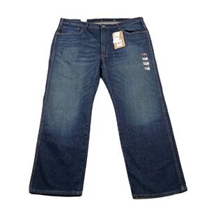 Levis Western Fit Jeans Mens 44x32 Big‎ Tall Mountain Rain Blue Bootcut